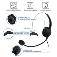 Casque de centre d'appel filaire professionnel RJ9 avec micro 2.2M câble casque Studio écouteurs casque de bureau