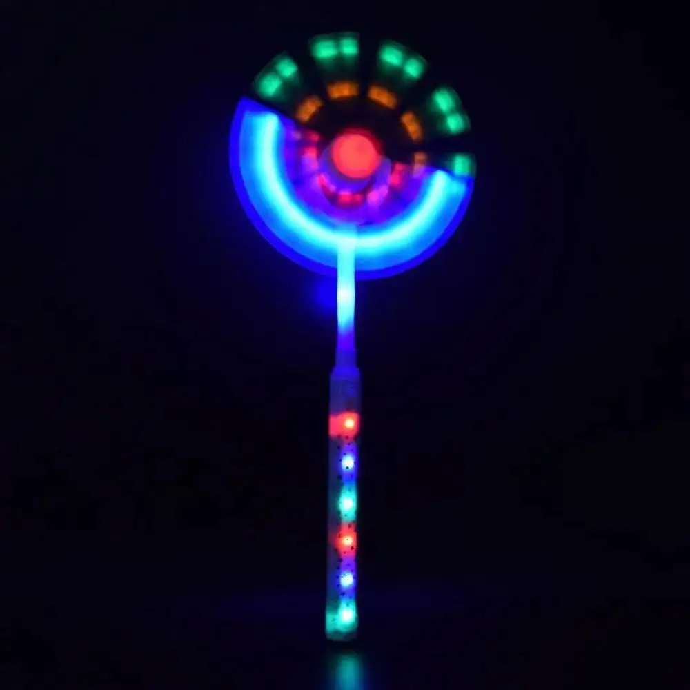 PT Rainbow Windmill Led Glowing Windmill Toy Flashing Light Up Toys Led Rainbow Led Windmill Plastic Led Luminous Windmill