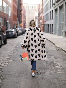 Women's <strong>Vintage</strong> Style Single Button Overcoat Thick Long Faux <strong>Fur</strong> <strong>Coats</strong> Plush Warm Outwear with Dye Processing - Product Image 4
