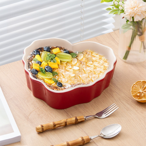 Bandeja para Hornear de Cerámica Love, Bandeja para Arroz Horneado de Alta Calidad, Apta para <span class=keywords><strong>Microondas</strong></span>, Estilo Nórdico, Platos de Cerámica - Product Image 1