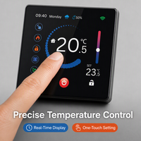 Termostato Inteligente WiFi con Control por Aplicación Tuya, Pantalla Táctil Digital, Programable, 16A 220V, para Calefacción por Suelo Radiante