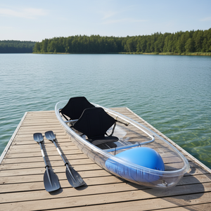 Kayak transparent en plastique épaissi pour <span class=keywords><strong>lac</strong></span> et piscine, idéal pour la photographie, bateau-canot-kayak transparent pour 2 personnes - Offre Spéciale - Product Image 6