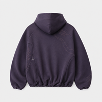 Sweat à capuche Premium pour homme, épais 800 GSM, coupe oversize, col intégral, brodé, style streetwear, veste et ensemble de sweats à capuche