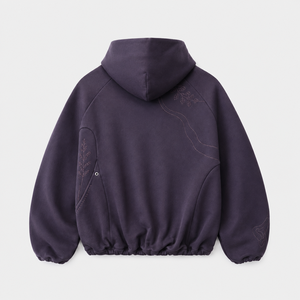 Felpa con Cappuccio Premium da Uomo, Pesante 800 GSM, Oversize, Collo Alto, Ricamata, Set Giacca Streetwear - Product Image 3