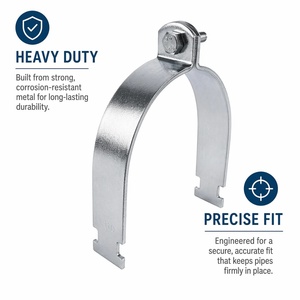 Support de fixation de tube de type P pour profilé en U, pour applications industrielles CVC, protection incendie et fixation de conduites d'eau - Product Image 2