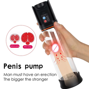 USB ricaricabile elettrica per il potenziamento del pene pompa automatizzata per il vuoto d'aria masturbatore silice giocattolo del sesso maschile - Product Image 4