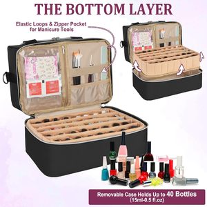 Organizador de Esmaltes de Uñas Personalizado al por Mayor, Bolsas Esenciales de Gran Capacidad, Estilo Vintage, Cierre de Cremallera, Muestra Gratis Disponible - Product Image 1