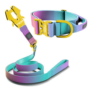 Set kerah dan tali anjing taktis mewah dapat diatur gradien kustom dengan Aksesori aluminium Taktisches Hundehalsband - Product Image 3