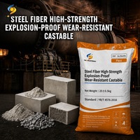Fibre d'acier 65% Al2O3 haute résistance, résistante aux explosions et à l'usure, pour revêtement de four rotatif nickel-fer.