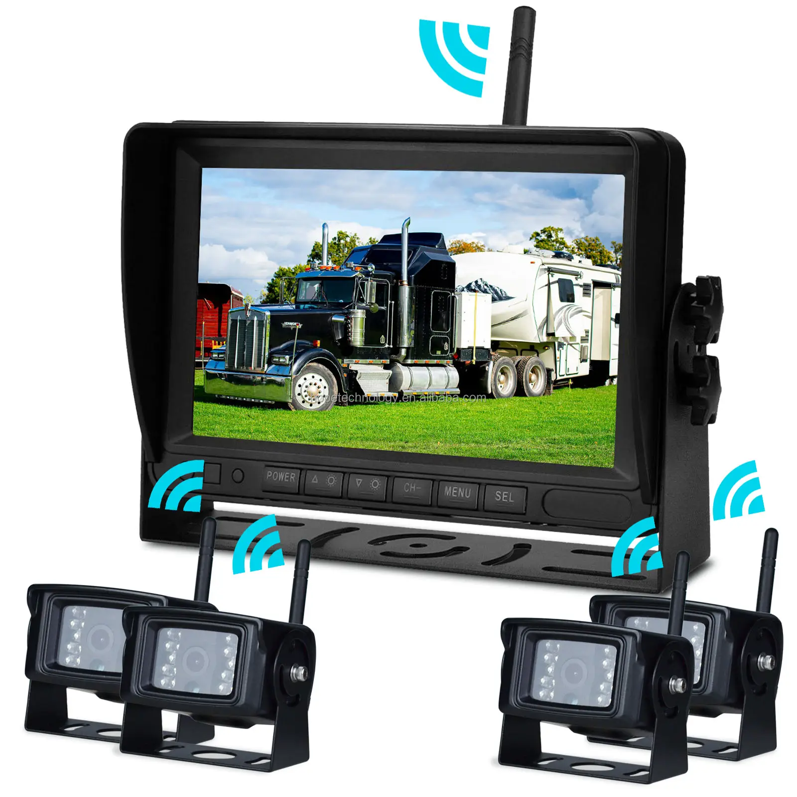 Dual Antenna Strong Wireless Stable digital truck camera system wireless monitor for vehicle