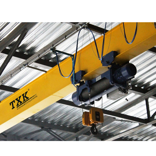 Warehouse 5 Ton Single Beam EOT Overhead Bridge Travelling Crane with Remote Control