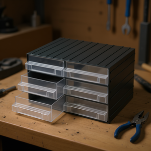 Meuble à tiroirs Fervi avec tiroirs coulissants transparents pour le rangement d'outils - Product Image 3