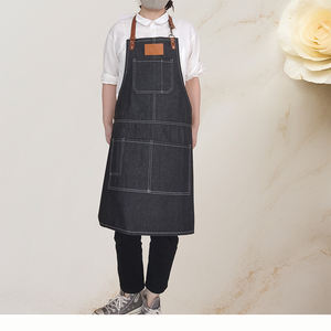 Delantal sin mangas vaquero <span class=keywords><strong>de</strong></span> moda coreana para <span class=keywords><strong>hombres</strong></span> y mujeres para tiendas <span class=keywords><strong>de</strong></span> té <span class=keywords><strong>de</strong></span> la leche cafeterías peluqueros restaurante ropa <span class=keywords><strong>de</strong></span> trabajo - Product Image 4