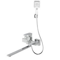 Mitigeur de robinet de salle de bain en laiton moderne Ensemble de douche et mitigeur de douche longue avec douchette
