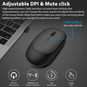 Vente chaude 2025 nouvelle <span class=keywords><strong>souris</strong></span> BT 2.4G <span class=keywords><strong>souris</strong></span> Rechargeable sans fil ordinateur de jeu Charing mince Portable 3 <span class=keywords><strong>souris</strong></span> DPI réglable - Product Image 4