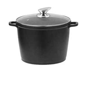 Olla Alta para Sopa JEETEE OEM <span class=keywords><strong>Royalty</strong></span> <span class=keywords><strong>Line</strong></span> de Alta Calidad, Fabricada en Aluminio Fundido con Revestimiento de Mármol, Tapa de Vidrio, Olla para Cocinar con Tapa - Product Image 1