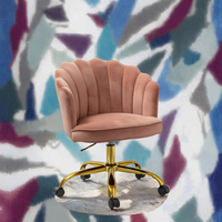Chaise de bureau moderne à dossier en forme de coquille, en tissu, à pétales, très vendue, pour la maison et les bureaux