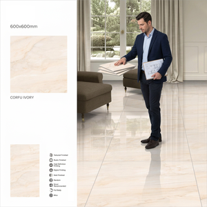 Cloudy Onyx Grey 600x600mm Polished Vitrified Tiles Stone Design For Modern Interior <b>Flooring</b> Porcelain Tile - Product Image 3