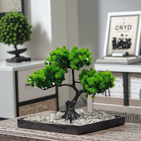 Künstlicher Japanischer Kiefern-Bonsai aus Kunststoff für Heimdekoration, Zen-Garten, Schreibtisch, Festliche Anlässe, Valentinstag, Weihnachten, Neujahr GU YKS008