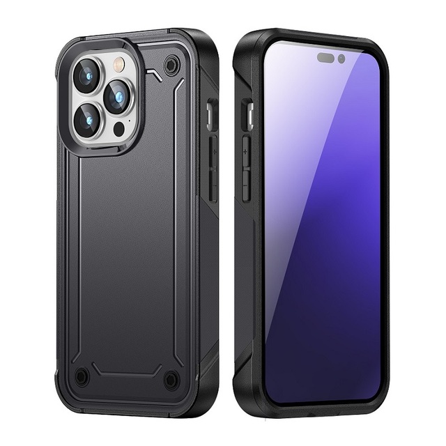 Heavy Duty TPU PC 2 in 1 Hybrid Shockproof Bumper Mobile Phone Case for iPhone 14 13 Plus 12 15 16 17 Pro Max