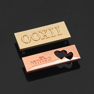 ملصقات معدنية مخصصة للملابس والحقائب والأحذية والأوشحة، علامات تجارية مخصصة منقوشة، شعار معدني، ملصق معدني محفور - Product Image 3