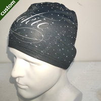 Bonnet tricoté personnalisé avec logo, motif crâne en strass, pour homme et femme, style Y2K, doublure en satin, idéal pour l'hiver