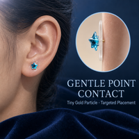 Patchs d'acupuncture auriculaire en forme d'étoile, emballage personnalisé pour compléments auriculaires adaptés à la santé, à la relaxation et aux soins de beauté