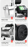 Pompe à jet domestique en acier inoxydable 304, double tension, surpresseur de conduite, haute pression, auto-amorçante, support OEM, 1800W