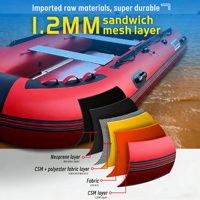 Kayak Eléctrico Inflable con Fondo Reforzado Resistente al Desgaste, de Aleación de Aluminio, para Actividades al Aire Libre y Pesca