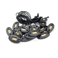 Luz LED profesional a prueba de agua de alta luminosidad, 48 LED, color blanco puro, carcasa metálica, luz LED para roca a prueba de agua, color blanco puro.