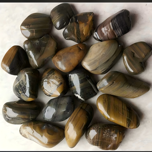 Galets de pierre de tigre super polis en <span class=keywords><strong>gros</strong></span>, galets de rivière, pavés pour l'aménagement extérieur des parcs, vendus à la tonne - Product Image 1