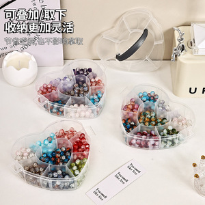 Multi Layer Bead <b>Storage</b> <b>Box</b> Transparent <b>Stackable</b> Jewelry Organizer With Compartments For Craft DIY Desktop Use - Product Image 2