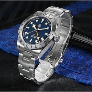 Reloj de Lujo para Hombre San Martin SN0054-G-C NH34 BB GMT con Esfera de Color, Reloj Mecánico Automático de Negocios con Fecha de Zafiro BGW9 - Product Image 4