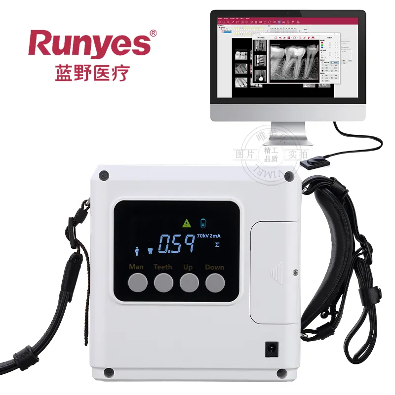 Ban đầu runyes 70kv 2mA nha khoa X-Ray đơn vị tần số cao kỹ thuật số di động màn hình cảm ứng máy