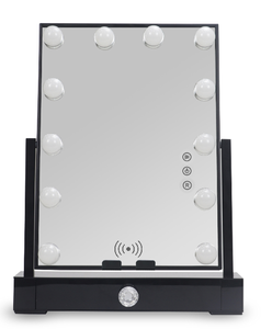 Soporte de mesa escritorio belleza tocador grande maquillaje organizador almacenamiento con bombilla Led espejo - Product Image 6