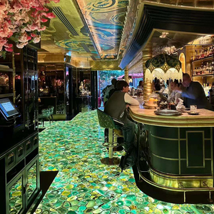 GOLDTOP الفاخرة الخلفية شبه الكريمة الخضراء اليشم العقيق حجر العقيق بلاط الأحجار الكريمة - Product Image 6