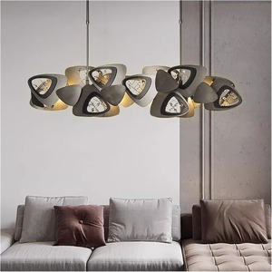 Creative Geometric Chandelier Stainless Steel Irregular Shape E27 LED Pendant <b>Light</b> For Restaurant Showroom Modern Minimalist - Product Image 2