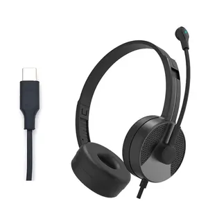Layanan Pelanggan Pusat panggilan USB kelas online headband in-line Headset layanan pelanggan