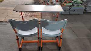 Ensemble table et chaise d'étudiant moderne en métal réglable, best-seller, pliable, écologique, tailles personnalisées pour les meubles de salle de classe - Product Image 6