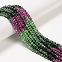 Bracelet certifié GIC en perles de tourmaline naturelle bleue verte YMJ 3mm 4mm, quartz fumé, rubis zoïsite, pierres à facettes