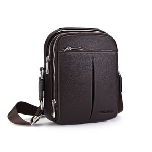 <span class=keywords><strong>2022</strong></span> hommes personnalisé affaires rétro en cuir sac de messager en cuir véritable doux décontracté extérieur noir sac à bandoulière pour le travail - Product Image 2