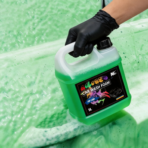 Shampoo pour lavage de voiture en mousse hautement concentré NIKELIANH 1L, vert, rose, jaune, bleu, parfum personnalisable, nettoyage en profondeur, liquide OEM - Product Image 1