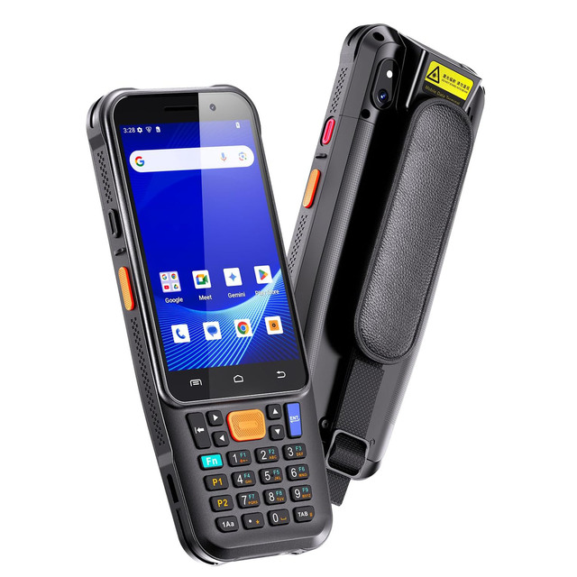 Android 15 Handheld PDA Rugged 4 inch 4G+64G Mobile Data Collector 1D Laser 2D QR Code Barcode Scanner with NFC RFID 4G LTE GPS