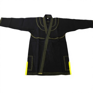 Kimono de Jiu Jitsu Brasileño para Hombre, 100% Algodón, Duradero, Cinturón Personalizado, Uniforme de Artes Marciales, Negro, BJJ, Hecho en Pakistán - Product Image 1