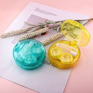 Nouvelle conception, étui <span class=keywords><strong>de</strong></span> rangement classique en plastique <span class=keywords><strong>pour</strong></span> lentilles <span class=keywords><strong>de</strong></span> contact, vente en gros, couleur naturelle - Product Image 3