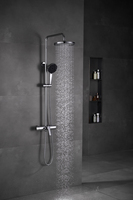 Ensemble de mitigeur de douche de salle de bain moderne de style minimaliste en laiton chromé à 3 fonctions, combinaison de robinet de douche pour baignoire