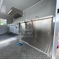Grande remorque à hot-dogs de 12 pieds en acier inoxydable avec ventilateur d'évacuation pour entreprise mobile - Prix de gros