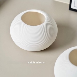 אור מודרני יוקרתי פשוט לבן תואם הכל אגרטל קטן קישוטי בית כלי פרחים קישוט אינסטגרם סִגְנוֹן מלאכת יד - Product Image 4