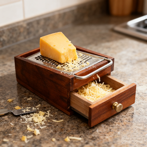 <span class=keywords><strong>Râpe</strong></span> <span class=keywords><strong>à</strong></span> <span class=keywords><strong>fromage</strong></span> en acier inoxydable de taille mini personnalisée Natural House avec récipient de stockage - Product Image 3