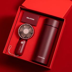 Luxury Gift Box for Brands: 304 SS Bottle and Portable Fan Powder-Coated, Sweat-Proof Finish, Custom Insert & Packaging - Product Image 3